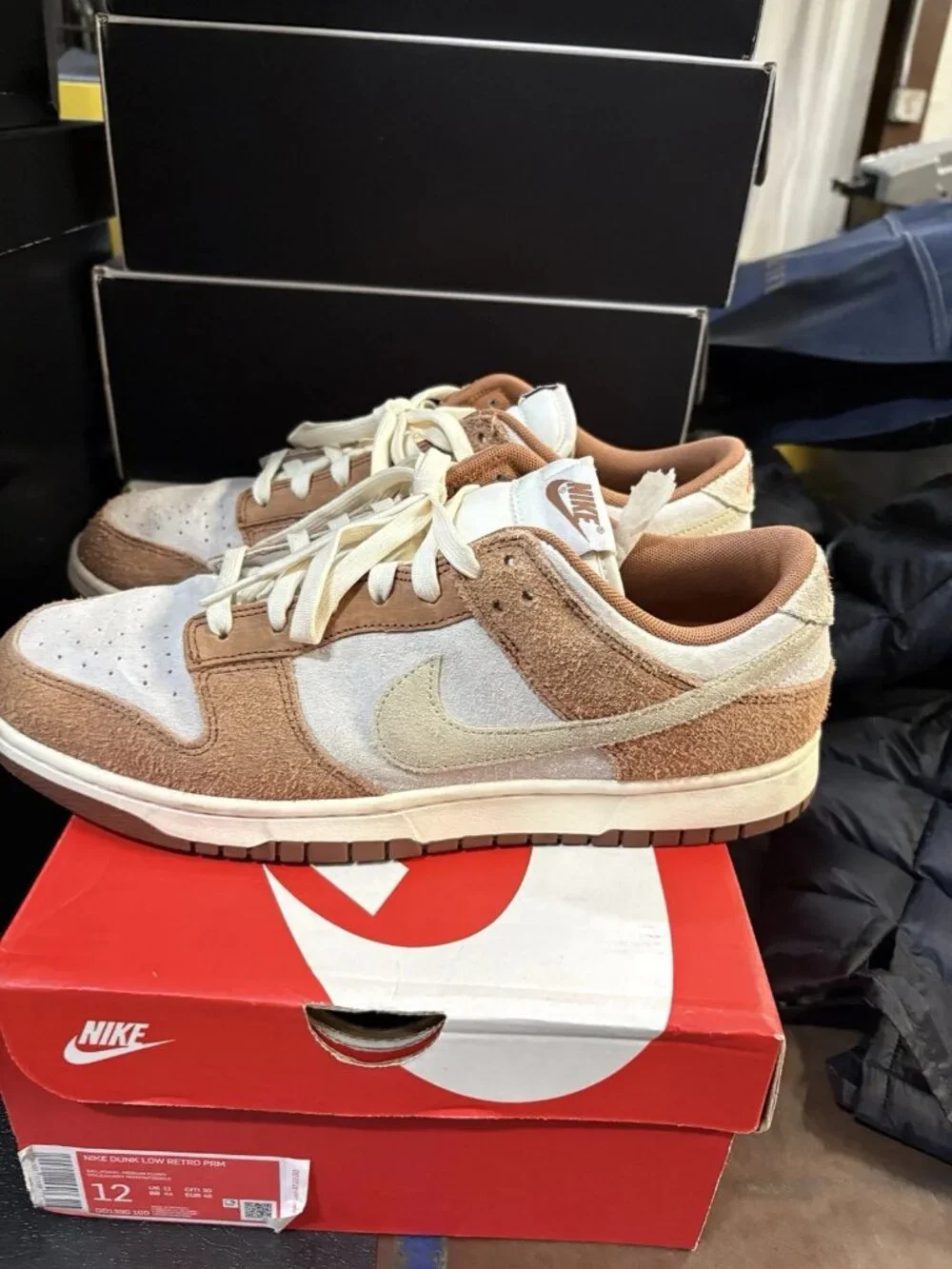 WORN Men’s Nuke Dunk Low Medium Curry DD1390-100 Size 12 WITH BOX